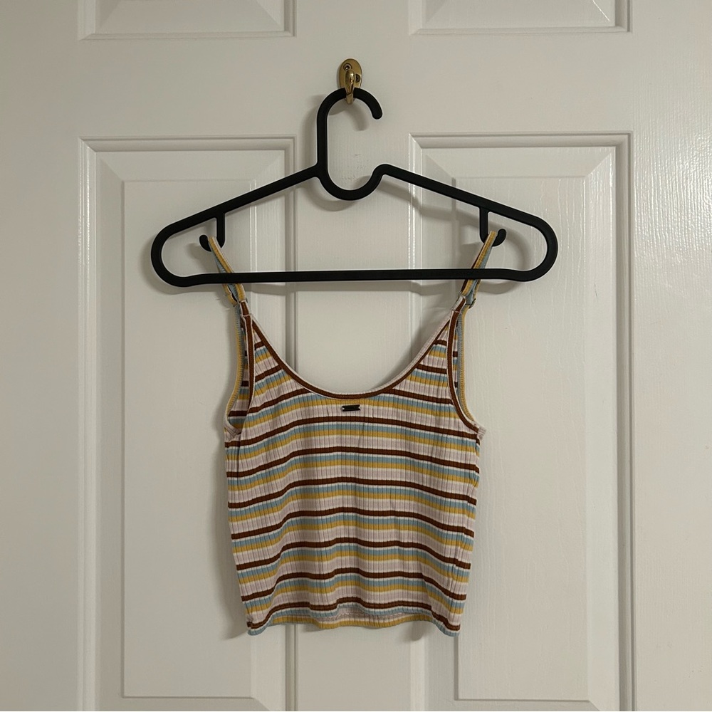 O'Neill Cream Fitted Ribbed Tank Top - Picture 2 of 3